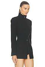 Ferragamo Stretch Wool Jacket in Nero, view 2, click to view large image.