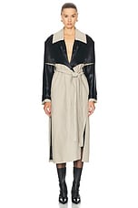 Ferragamo Trench Coat in Stone, view 1, click to view large image.