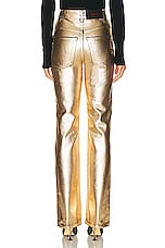 Ferragamo 5 Pocket Denim Pant in Gold, view 3, click to view large image.