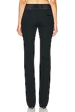 Ferragamo Silk Banded Trouser in Nero, view 3, click to view large image.