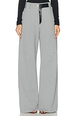 Ferragamo Wide Leg Trouser in Salepepe, Nero, & Bianco, view 1, click to view large image.