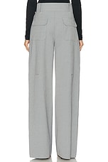 Ferragamo Wide Leg Trouser in Salepepe, Nero, & Bianco, view 4, click to view large image.