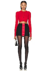 Ferragamo Mini Skirt in Black, view 4, click to view large image.