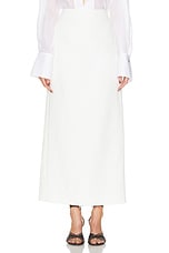Ferragamo Maxi Skirt in White & Mascarpon, view 1, click to view large image.