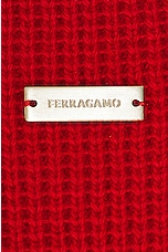 Ferragamo Turtleneck Puff Sleeve Knit Bodysuit in Red, view 5, click to view large image.