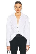 Ferragamo Twist Shirt in White, view 1, click to view large image.