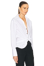 Ferragamo Twist Shirt in White, view 2, click to view large image.