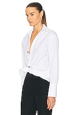 Ferragamo Twist Shirt in White, view 3, click to view large image.
