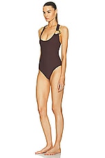 Ferragamo One Piece Swimsuit in Espresso, view 3, click to view large image.