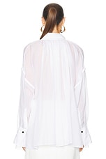 Ferragamo Deep V Top in Optic White, view 3, click to view large image.