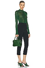 Ferragamo Star One Handle Bag in Forest Green, view 2, click to view large image.