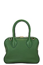 Ferragamo Star One Handle Bag in Forest Green, view 4, click to view large image.
