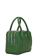 Ferragamo Star One Handle Bag in Forest Green, view 5, click to view large image.