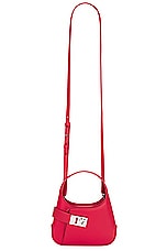 Ferragamo Arch Shoulder Mini Bag in Flame Red, view 1, click to view large image.