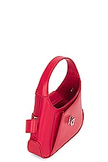 Ferragamo Arch Shoulder Mini Bag in Flame Red, view 6, click to view large image.