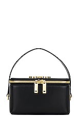Ferragamo Vanity Bag in Nero & Flame Red, view 1, click to view large image.