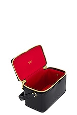 Ferragamo Vanity Bag in Nero & Flame Red, view 5, click to view large image.