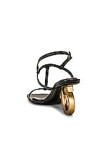 Ferragamo Elina Sandal in Black, view 3, click to view large image.