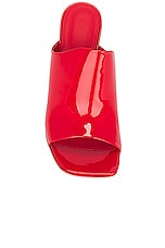 Ferragamo Era Mule in Flame Red, view 4, click to view large image.