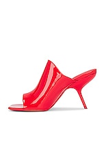Ferragamo Era Mule in Flame Red, view 5, click to view large image.