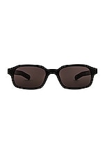 Flatlist Hanky in Solid Black & Solid Black Lens, view 1, click to view large image.