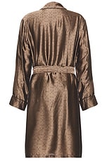 fleur du mal Men's Jacquard Robe in Shroom, view 2, click to view large image.