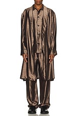 fleur du mal Men's Jacquard Robe in Shroom, view 5, click to view large image.