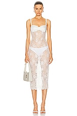 fleur du mal Lace Dress in Ivory, view 1, click to view large image.
