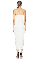 fleur du mal Silk Maxi Dress With Lace Cups in Ivory, view 3, click to view large image.