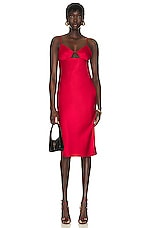 fleur du mal Eco Luxe Keyhole Slip Dress in Rouge, view 1, click to view large image.