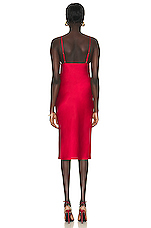 fleur du mal Eco Luxe Keyhole Slip Dress in Rouge, view 3, click to view large image.