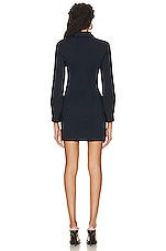 fleur du mal Long Sleeve Cutout Dress in Midnight Blue, view 3, click to view large image.