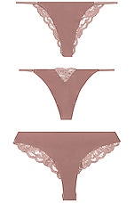 fleur du mal Seamless Panty Set in Tan, view 1, click to view large image.