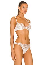 fleur du mal Bow Guipure Embroidery Bra in Ivory, view 2, click to view large image.