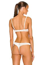 fleur du mal Bow Guipure Embroidery Bra in Ivory, view 3, click to view large image.