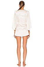 fleur du mal Embroidered Angel Sleeve Robe in Ivory, view 5, click to view large image.