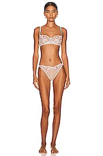 fleur du mal Pixie Embroidery Balconette Bra in Fresh Mint, view 4, click to view large image.