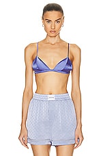fleur du mal Luxe Triangle Bra in Periwinkle, view 1, click to view large image.