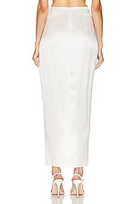 fleur du mal Silk Twist Knot Skirt in Ivory, view 4, click to view large image.