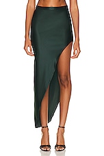 fleur du mal High Slit Skirt in Envy, view 1, click to view large image.