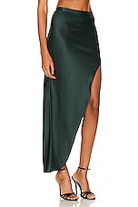 fleur du mal High Slit Skirt in Envy, view 2, click to view large image.