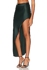 fleur du mal High Slit Skirt in Envy, view 3, click to view large image.