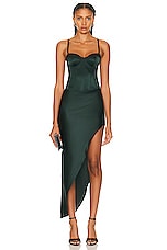 fleur du mal High Slit Skirt in Envy, view 5, click to view large image.