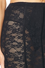 fleur du mal Le Stretch Lace Pencil Skirt in Black, view 6, click to view large image.