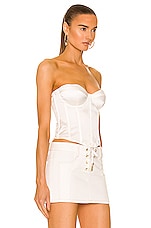 fleur du mal Hamptons Bustier Top in Ivory, view 2, click to view large image.