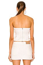 fleur du mal Hamptons Bustier Top in Ivory, view 3, click to view large image.