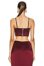 fleur du mal Cropped Hamptons Bustier Top in Cinnamon, view 3, click to view large image.