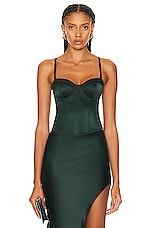 fleur du mal Hamptons Bustier Top in Envy, view 1, click to view large image.
