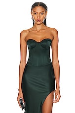 fleur du mal Hamptons Bustier Top in Envy, view 2, click to view large image.