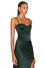 fleur du mal Hamptons Bustier Top in Envy, view 3, click to view large image.